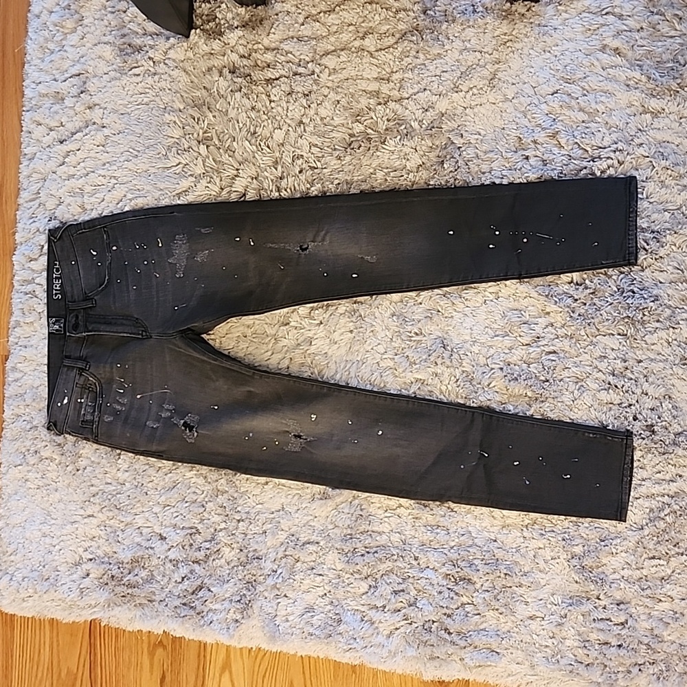 PRPS Distressed Paint Splatter Black Jeans (Size 31) Excellent Condition!